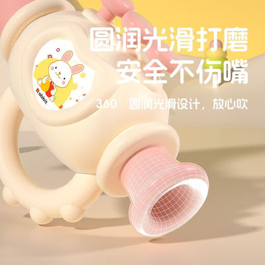 OIMG小喇叭儿童玩具婴儿宝宝吹乐吹响乐器吹奏乐器口琴迷你吹哨子口哨 黄色喇叭【送挂脖绳】