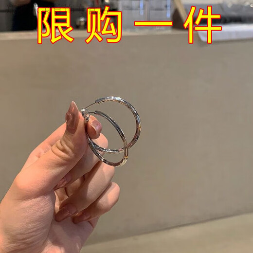 RSRDDY999 Sterling Silver Large Earrings Unique Twist Earrings Earrings Niche Design Earrings Women XY-Silver Wave Earrings Silver Needles