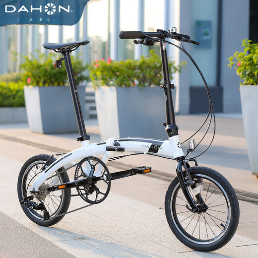 
Dahang (DAHON) 16-inch mini ultra-light 9 variable speed folding bicycle student adult men and women bicycle PAA693 AIR cloud (white) 16-inch