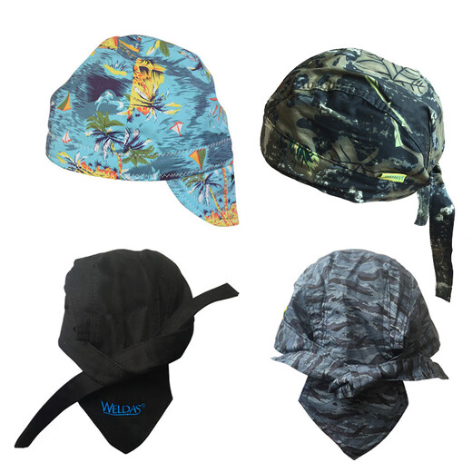 Fire Fox Welder Hat Wits Anti-salding Summer transpirable sudor transpirable Pirata Coco Wind Magic Turban Diadema de turbante 23-3519 Coco de béisbol Viento de coco