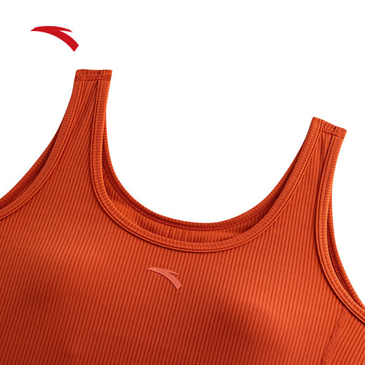 ANTA Ice Skin Antibacterial Sports Vest Women's Summer New Soft Breathable Pilates Yoga BRA Wearable Underwear Firework Red-4 2XL (Female 180)