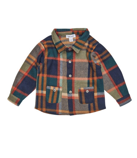 Splendid Boys Wool Button Long Sleeve Plaid Multicolor 18-24 Months