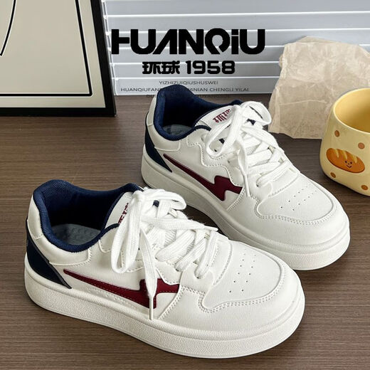 Global super hot ins lightning white shoes thick sole heightening sneakers for women 2025 new autumn breathable comfortable lightweight shoes