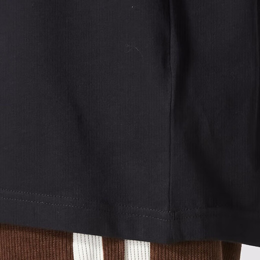 阿迪达斯（adidas）短袖T恤男士2025夏季新款针织透气宽松舒适休闲运动服纯色刺绣 IC9793黑色 S