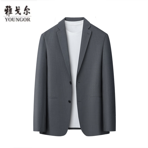 CEO雅戈尔高端西服男春季新款商务休闲小西装外套纯色单西上衣外套男 6630咖色 L 175