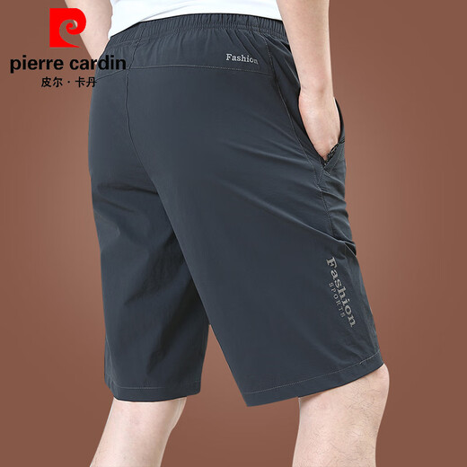 皮尔卡丹（pierre cardin）2025新款冰丝短裤男夏外穿宽松休闲裤子速干男士五分裤夏季薄款潮 9893A[黑色] 4XL 195规格(190斤左右)