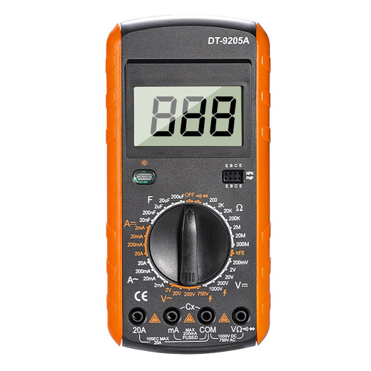 
Jiang Zhiai multimeter special high-precision digital fully intelligent anti-burning appliance repair small portable DT9205A multimeter [Black and Yellow XL830] standard configuration