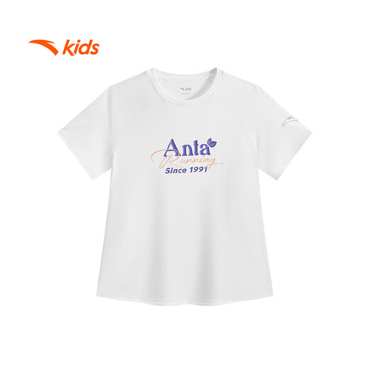 Anta children's short-sleeved T-shirt for girls and boys summer breathable sports knitted short-sleeved shirt A62525106