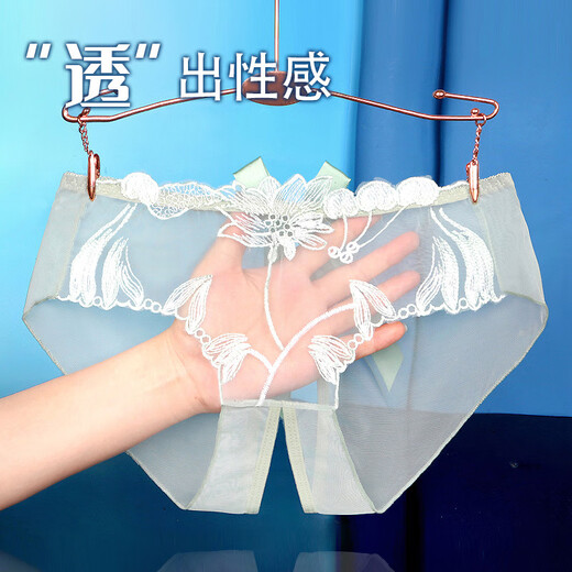Yan Beiwei modal sexy lace sexy underwear for women with large size high appearance charming pure embroidery without taking off shorts 838 white + pink + skin color 3 strips L [110-130Jin[Jin equals 0.5 kg]]