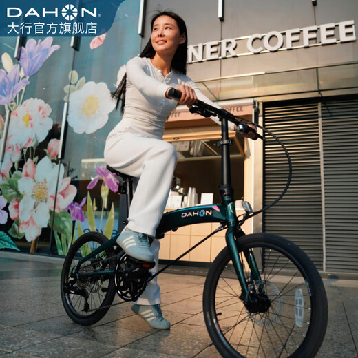 Dahang D9 Pliage Bicycle de 20 pouces 9 vitesses Aluminium Aluminium Frame d'alliage pour hommes et femmes Disc Sports Frein pliant Bicycle ECA093 Green