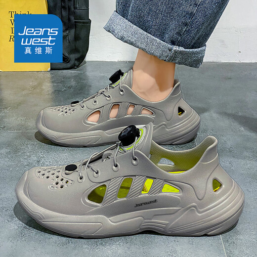 
Jeanswest hole shoes men summer 2025 sandals men breathable casual sports beach sandals men