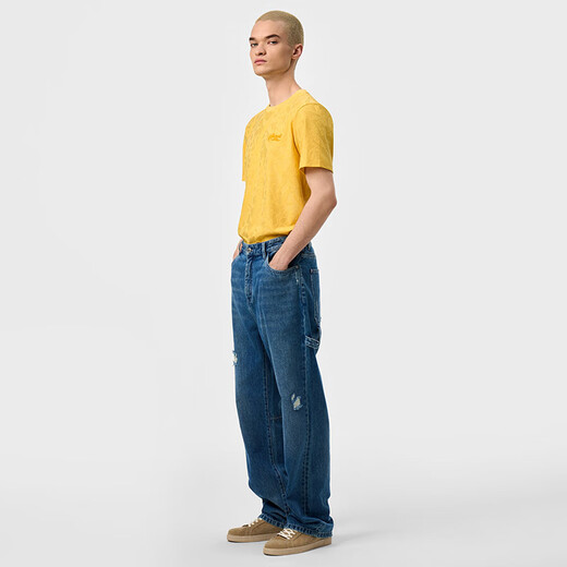 VJC [same style for counter] 2025 Spring and Summer Men's New Fashion Contrast POLO Shirt Trendy Commuter B25BA1048 Yellow M /48