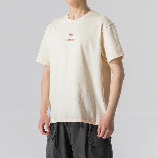阿迪达斯 （adidas）三叶草短袖男装2025夏季新款运动服针织舒适透气休闲圆领T恤衫 KC1429 2XL