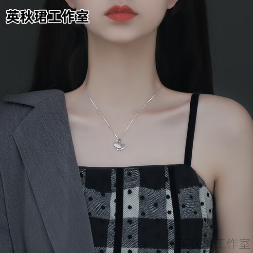 项链女夏仙气百搭不掉色轻奢小众2021年新款简约感锁骨链 M1342【银杏叶项链】