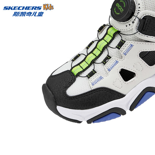 Skechers Small Armor Sandals 3.0 Comfortable Mesh Breathable Boys' Sports Shoes Fashion Frame Shoes 405320L Boys/White/Black/Yellow/WBKY 34