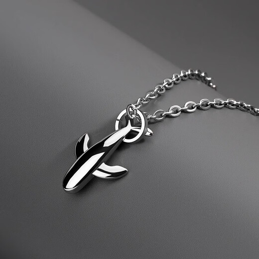 MZMZ platinum necklace men's pt950 platinum trend accessories whale pendant Valentine's Day birthday gift for boyfriend light luxury model-fashionable whale pendant