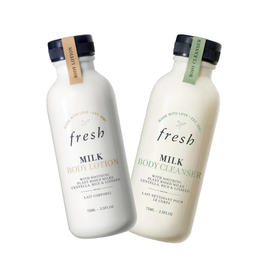 Fuleishi Milky Body Lotion and Shower Gel Set Soothing and Smooth (75ml+75ml) On Clearance