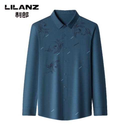 Lilang 2025 Herumn Business Herren-Langarm-Shirt mit mittleren Farbdrucken mit mittleren Farben für Jungen, die hübsche atmungsaktive All-Match-Top 6627 Red XL 115 Vorschläge 130-145jin [Jin gleich 0,5 kg entsprechen]