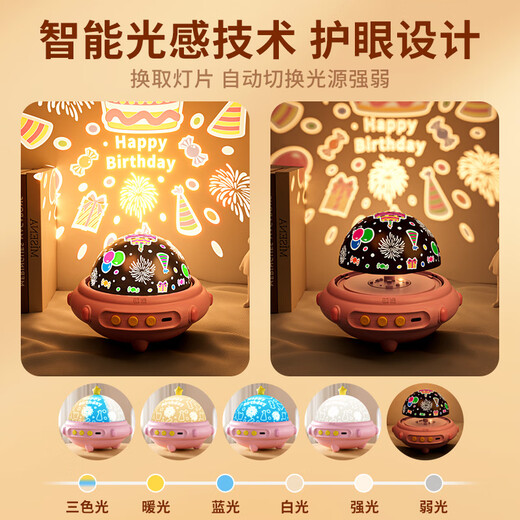 Yisirui starry sky projection lights are all over the star bedroom 6-12th birthday gift girl projector children's atmosphere night light