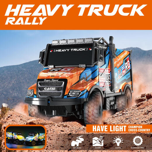 Zhouge télécommande grand camion de camion 1:35 camion lumineux tout-terrain rechargeable camion de vacances Camion de vacances pour enfants Véhicule électrique ZK01 Camion lourd Blue autoproduit Batterie 2 (avec 5 batteries)
