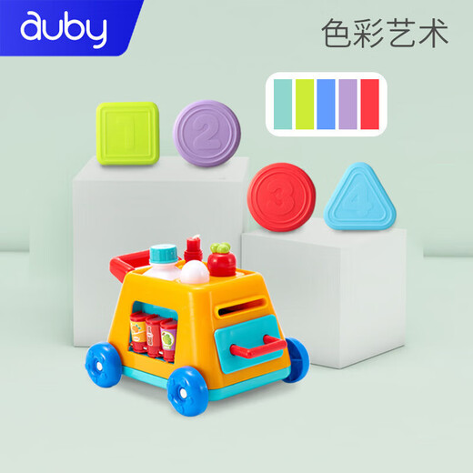 Auby (Auby) Music Music Music Раннее образовательное строительное строительное блок перетаскивания и просветления игрушки 01-летние детские пальцы классический стиль + Story Machine Package