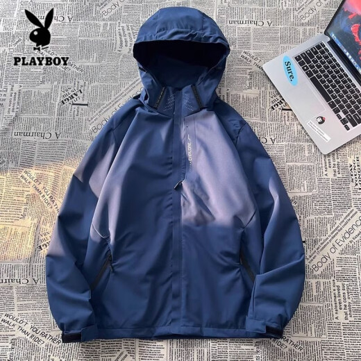 花花公子（PLAYBOY）冲锋衣男款2025新款夏季薄款户外三合一外套软壳爬山服女防风登山 6628黑色【男女同款】【三合一】 3XL