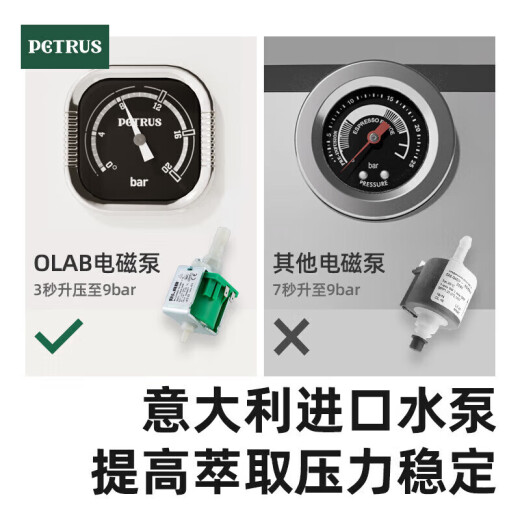 柏翠PE3888直白咖啡机双锅炉意式家用全半自动小型一体奶泡 白色 白色+磨豆机