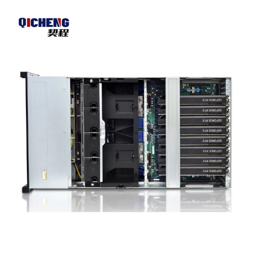 AMD契程霄龙4/5代AMD 4U8卡GPU服务器4090/5090主机AI大模型深度学习 双路9755【256核心2.7GHz】 空机箱+2700W*4丨8 GPU套件