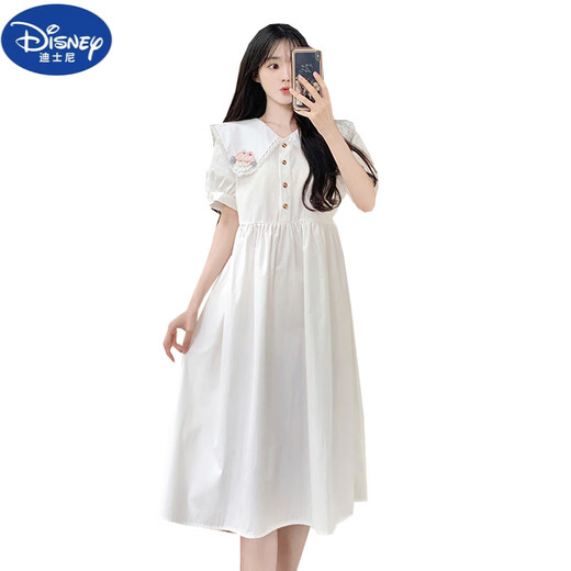 Disney Loose Slim Robe With Little Girl 2025 Été Nouveau Style Junior High School High School Élève blanc 1278 170 M 90-105Jin [Jin est égal à 0,5 kg]
