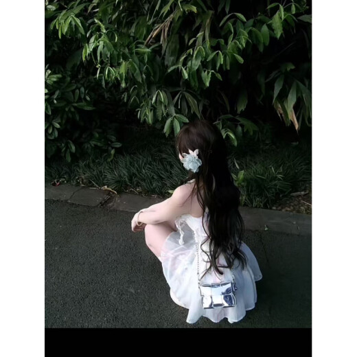 以欧（YIOU）日常可穿夏季甜美收腰设计感短款连衣裙6624 连衣裙 L