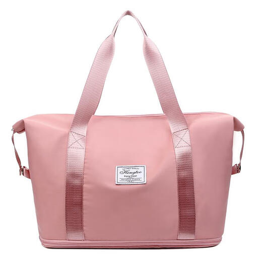 Manga colgante plegable de núcleo de balsa en la caja del tranvía con bolsa de bolso colgante adicional para la mano de la mano de la mujer Almacenamiento de viajes de gran capacidad gris