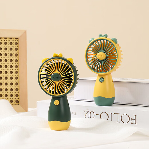 Six-legged ants creative cute cartoon handheld small fan USB charging large wind power mobile phone stand desktop children student fan HD6626-Dark brown factory/// Cross-border