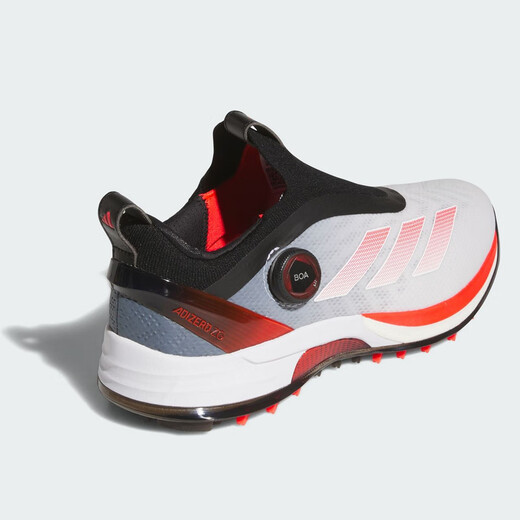 Adidas Golfschuhe für Männer Adizero ZG Sportkomfort, Nicht-Schlupf- und Wasserspritzer Boa 2025 Neue Style Spikes IH9896 Weiß/Bright Red/Black 40 (UK7)