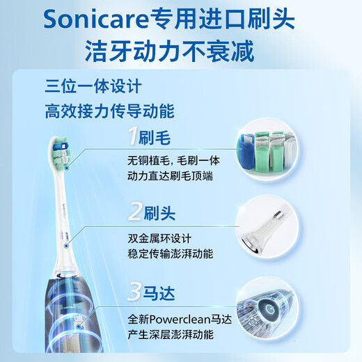 飞利浦（PHILIPS）【肖战推荐】电动牙刷钻石1系 成人情侣送男生/女友 生日父亲节礼物 3倍洁齿 轻松刷感 皓月白