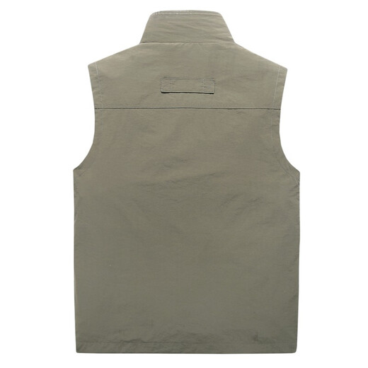 JP男士薄款马甲立领速干背心休闲外套9901 军绿色 L(适合125斤-140斤)
