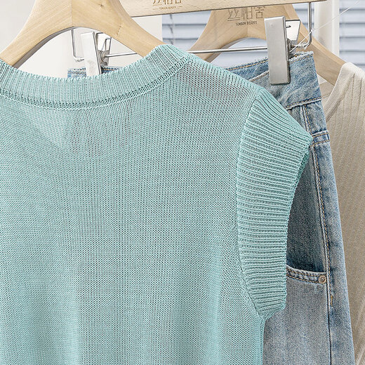 Seide Cypress House Einfacher Strickpullover 2025 Sommer Neues Frauen Mode runder Nackenpullover elegantes kurzes Top