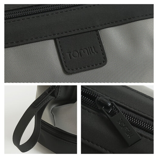ToMill toiletry bag men's business trip portable storage bag travel toiletry storage bag waterproof dry and wet separation large capacity cosmetic bag British-standard style-grey