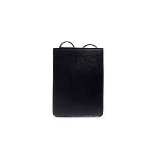 Ami Paris Light Luxury Women's AMI Signature Shoulder Strap Card Holder Wallet Black One Size