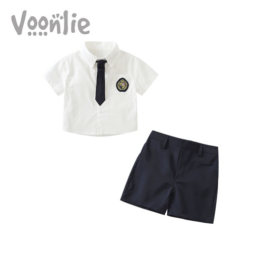
Fanliboys college style suit summer clothes children fashionable children's clothes baby gentleman thin two-piece set summer