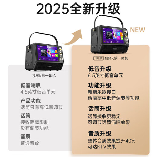 Westin Home KTV Audio Set Audio Amplifier Video K-Song All-in-One Song Order Machine Home Singing Active Speaker Outdoor Camping 320-320G [Kyokura]