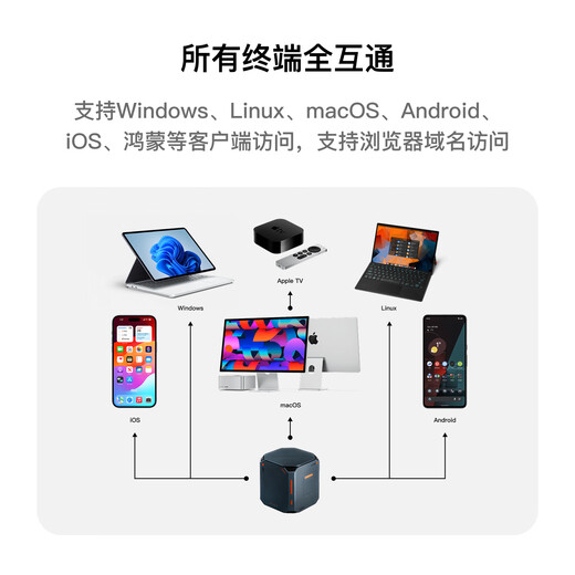 Lazymao Weifu AI private cloud mini host file data backup multi-terminal interoperability mobile phone and tablet expansion smart photo album self-developed linux operating system Star Gray Star Gray Intel Ai chip + 32GB memory + diskless