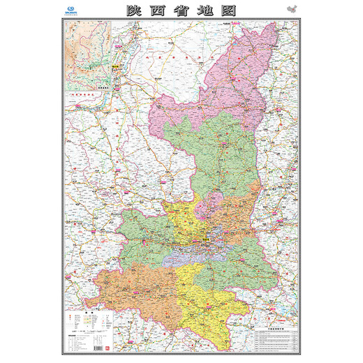 Shaanxi map 2025 Shaanxi Provincial Government Transportation Terrain 1068*749 mm
