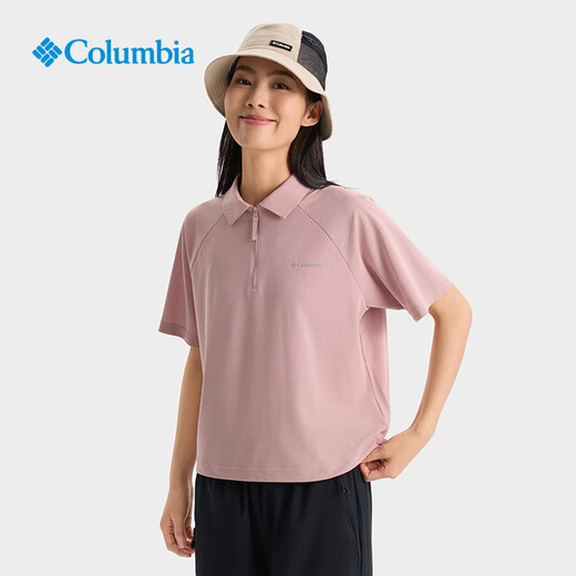 Columbia哥伦比亚户外25春夏新品女穿行降温吸湿速干POLO衫短袖T恤AR9443 659 L(165/88A)