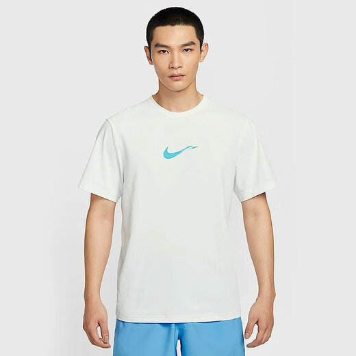 Nike (Nike) T-shirt à manches courtes pour hommes 2025 Summer Sportswear Running Fitness Training Brewpred Round Neck Kirt décontracté à séchage rapide HV4882-121 Mountain White L Recommandé 130-150jin [Jin est égal à 0,5 kg]