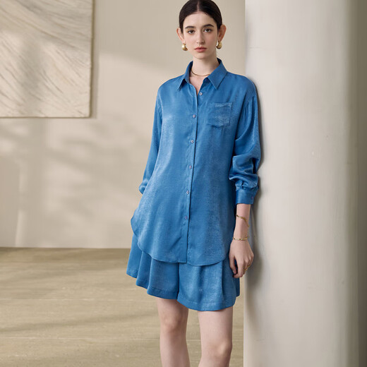 Roeyshouse Look Stylish Blue Shirt Set 2025 Sommer neu