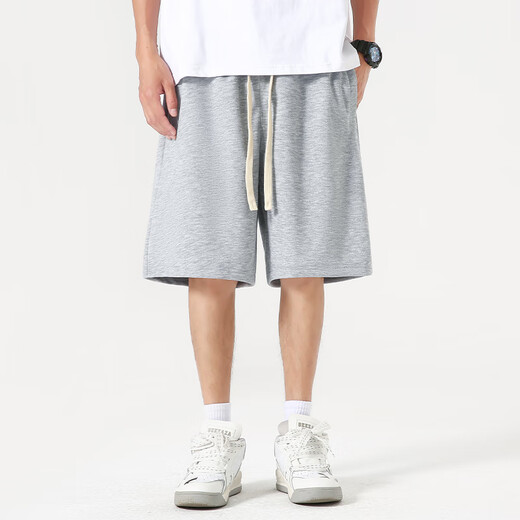 MINISO heavyweight shorts for boys summer new style light beige versatile breathable casual sports pants for men light rice L