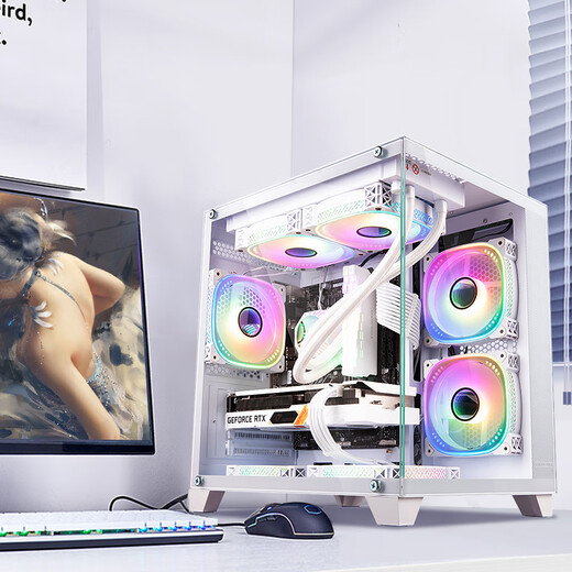 Colorful 24-issue interest-free sea view room i5 14600KF RTX4060Ti 5060TI 5070TI E-sports game design AI computer host desktop assembly machine with four 13400F丨32G丨1TB丨4060TI Official new guarantee