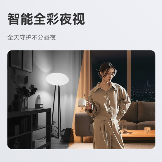 威视达康家用商用店铺监控高清摄像头手机远程监控360无死角带夜视全景吸顶吊装无线云台入户门口楼道电梯 【WIFI款】远程旋转+智能监测+语音对讲 【大储存】128G内存卡