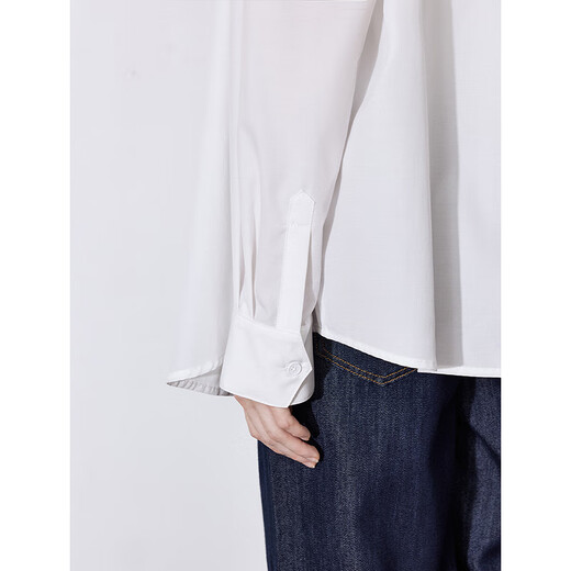 Chuyu trendy fashion shirt women's top 2025 dopamine high-end sense of age reduction and stylish commuting shirt white S