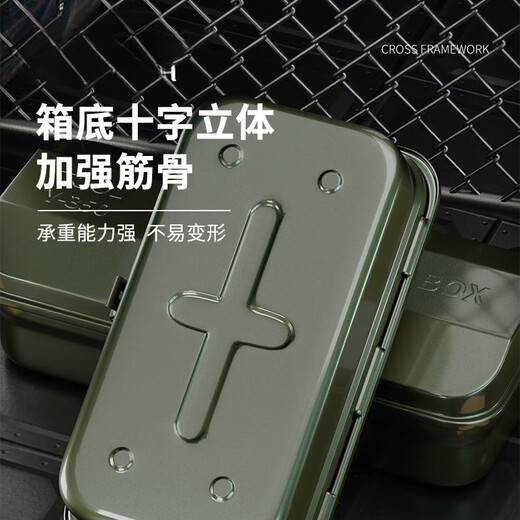 An Junsheng Iron Storage Box Hardware Tool Box Thickened Car Metal Household Multifunctional Auto Repair Hardware 17-inch Widened Iron Tool Box